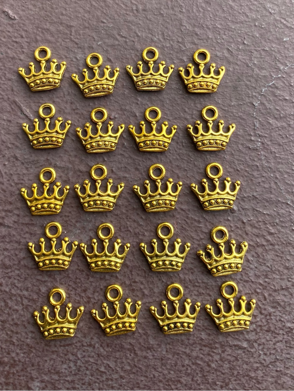 20 Piece Lightweight Crown Charm Pendants Bundle/Lot for DIY Jewelry Making